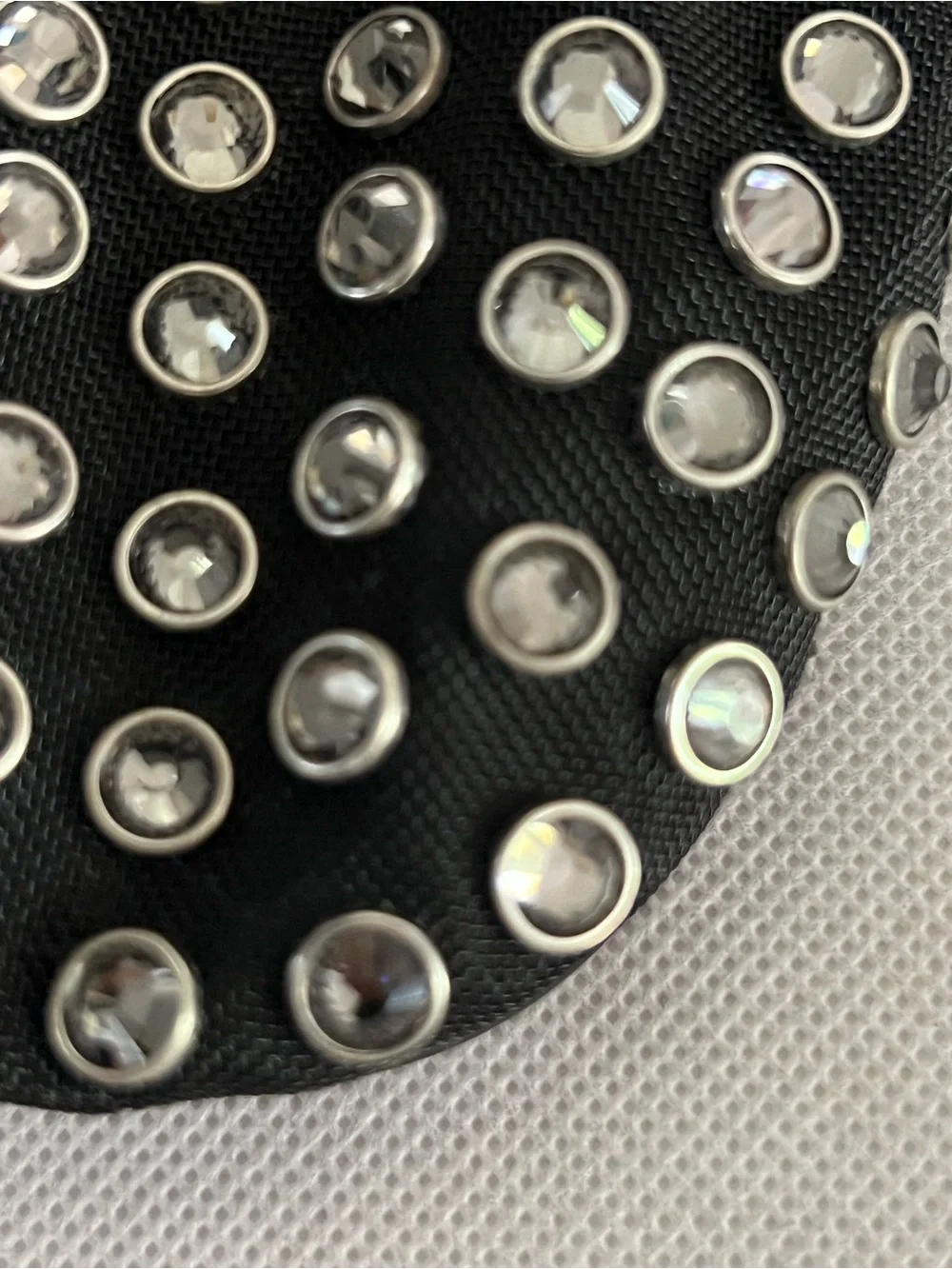 Mango Mesh Studded Black Ballet Flats